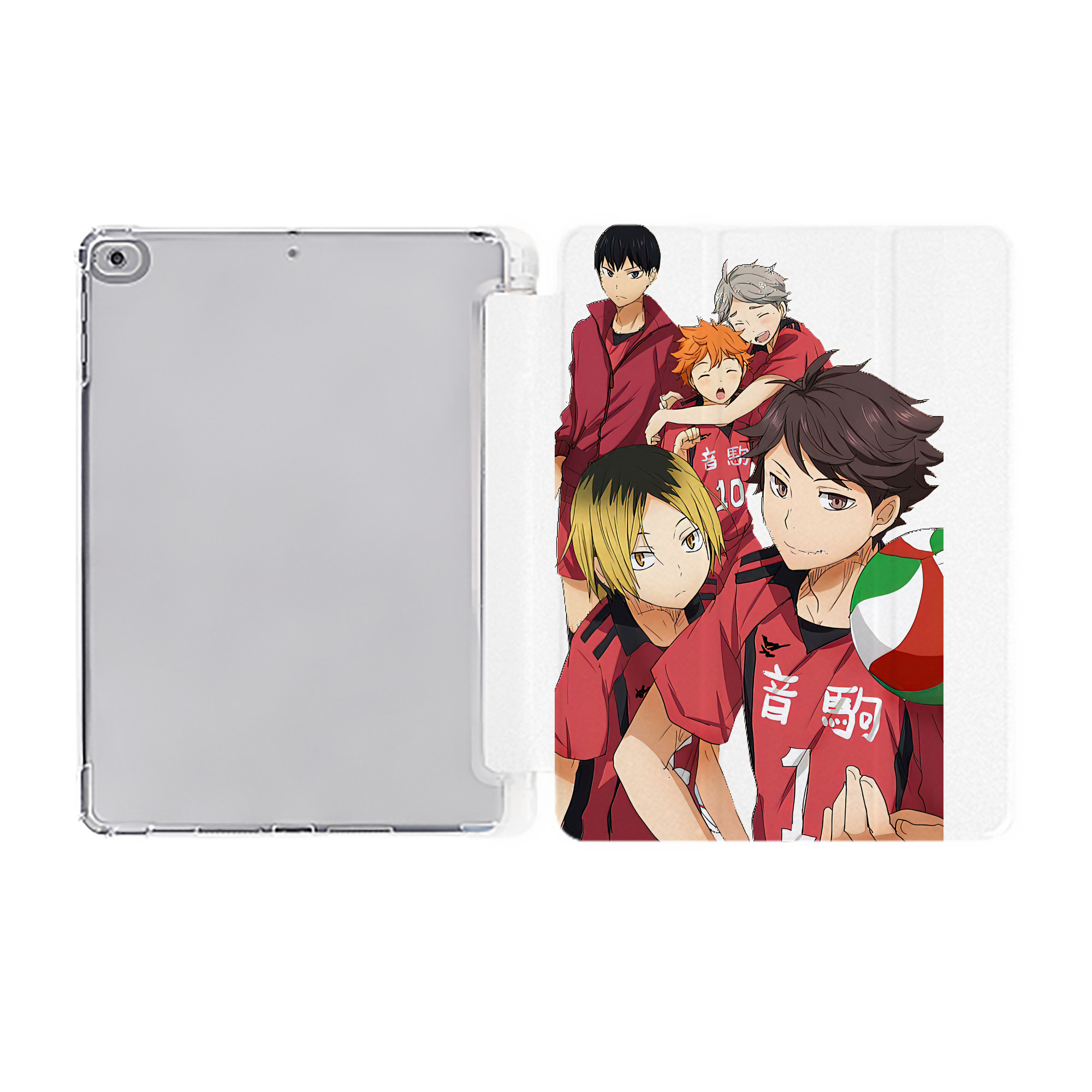 （画像用） ハイキュー!! Haikyu!! IPad ケース ペン収納付き 三つ折りスタンド PUレザー×シリコン 対応機種9.5/10.5/10.9インチ